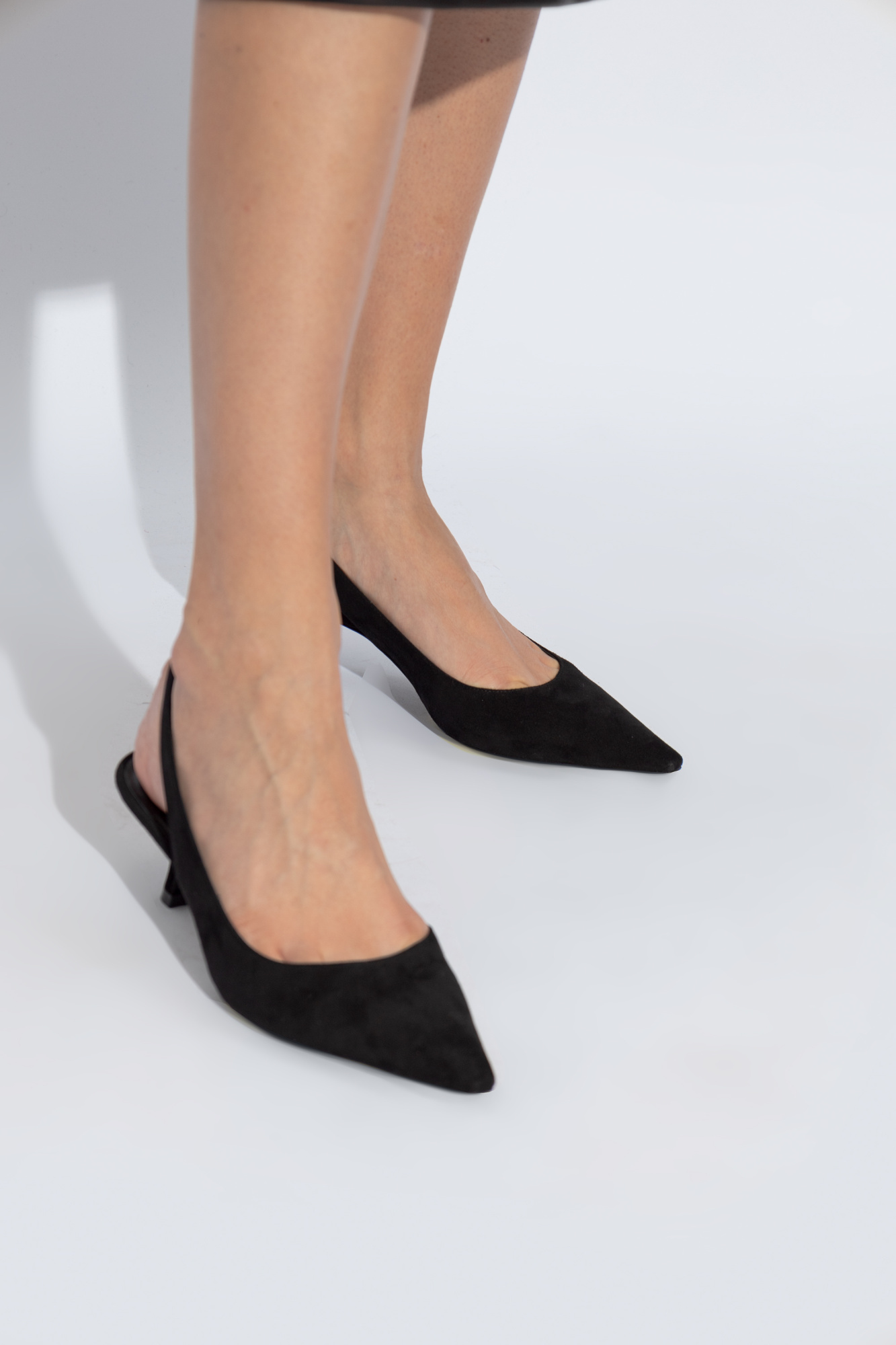 Stuart weitzman black suede heels on sale